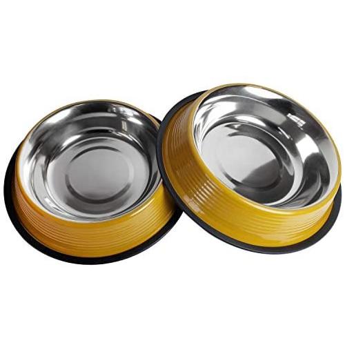 American Pet Supplies Dog Bowls, Set of 2 Non Skid & Non Tip Bowls for Puppies and Dogs