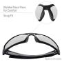 Uvex by Honeywell Hypershock Safety Glasses, Black Frame with SCT-Reflect 50 Lens & Anti-Scratch Hardcoat (S2943)