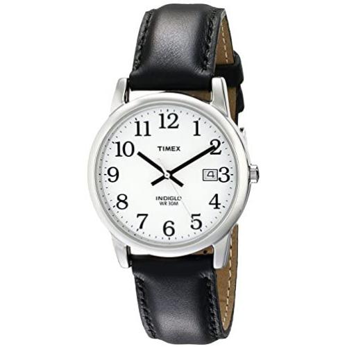 Timex Mens Easy Reader Date Leather Strap Watch