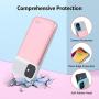OMEETIE Battery Case for iPhone 11, 5000mAh Portable Protective Charger Case Rechargeable Extended Battery Pack Charging Case Compatible with iPhone 11 (6.1 inch) (Rose Gold)