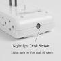 USB Wall Charger, 4 - AC Power Outlet Adapter Plug + Quick Charge Dual USB Ports Charging Station + Dusk to Drawn Sensor Night Light for iPhone 6 Plus/6/5S/5C/5/4S iPad Pro/Air/Mini Smartphone, Tablet