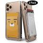 Ringke Slot Card Holder (2 Pack) Designed for Smartphones, Adhesive Stick On Wallet Case Minimalist Slim Hard Premium Credit Card Cash Sleeve - Clear Mist