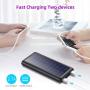 Solar Charger 26800mAh Portable Solar Power Bank with 4 LEDs and 2 USB Output Ports External Battery Pack for Outdoor Camping for Smartphone, Andriod Phone and Teblet
