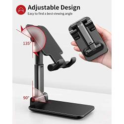 iWALK Adjustable Cell Phone Stand, Foldable Portable Phone Stand Phone Holder for Desk, Desktop Tablet Stand Compatible with Mobile Phone/iPad/Tablet/Kindle