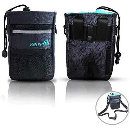 H&H Pets Dog Treat Pouch with Shoulder Strap, Waste Bag Dispenser, Dog Treat Pouch, Training Accessories H&H Pets Dog Treat Pouch with Shoulder Strap, Waste Bag Dispenser, Dog Treat Pouch, Training Accessories