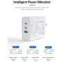 USB C Charger [GaN Tech], Cafele 65W 3-Port PD Wall Charger Adapter Foldable with 6.6ft USB C Cable for MacBook Pro iPad Pro, iPhone 11 Pro Max/XR/Xs/Max/X, Pixel, Galaxy S10/S9/S9+