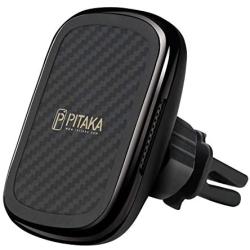 Wireless Charging Magnetic Car Mount PITAKA MagEZ Mount Qi Only Compatible with MagEZ Case Fast Charging Phone Holder with USB A-C Cable Air Vent Mount for iPhone Galaxy Qi Smartphone