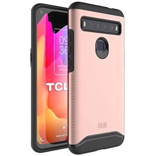 TUDIA Merge Designed for TCL 10L Case/TCL 10 Lite Case, Rugged Slim Dual Layer Protective Phone Case for TCL 10L / TCL 10 Lite (Rose Gold)