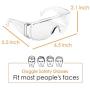 MagDepo Eyewear Protective Safety Glasses with Cleaning Cloth, Clear Protective Goggle Polycarbonate Impact Resistant Lens, Light Weight and Comfortable to Wear