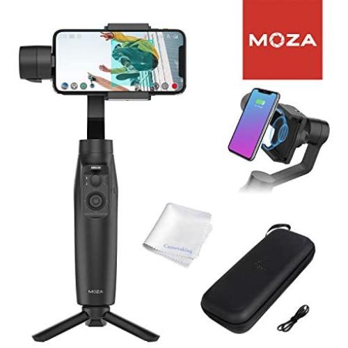 MOZA Mini MI Gimbal 3-Axis Stabilizer for Smartphne Make Smooth Videos Vlog Youtuber Live Video Record Wireless Charging Timelapse Object Tracking Quick Platback Inception Mode (MOZA Mini MI)