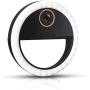 GLOUE Selfie Light Ring Led Circle Clip-on Selfie Fill Light with 36 Led Bubbles USB Rechargeable Portable for for iPhone, Smart Phones, Pads, Makeup Mirrors(Black, 1 Pack)
