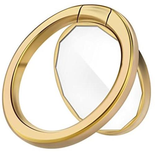 Mirror Cellphone Ring Stand Holder, DIGITWHLE Smart Phone Ring Holder Mirror Series Stylish 360°Rotation and 180°Flip Ring Stand Grip Mount for iPhone X 8 7/7 Plus,Samsung Galaxy S8/S7,ipad -Gold