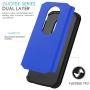 CasemartUSA Phone Case for [Motorola Moto E5 (XT1920DL)], [DuoTEK Series][Blue] Shockproof Cover [Impact Resistant][Defender] for Moto E5 (Tracfone, Simple Mobile, Straight Talk, Total Wireless)