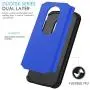 CasemartUSA Phone Case for [Motorola Moto E5 (XT1920DL)], [DuoTEK Series][Blue] Shockproof Cover [Impact Resistant][Defender] for Moto E5 (Tracfone, Simple Mobile, Straight Talk, Total Wireless)