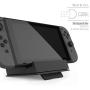 Skull & Co. Jumpgate Portable Dock with Detachable USB Hub HDMI TV Adapter for Nintendo Switch,Smartphone and MacBook- Black