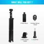 Selfie Stick Tripod 52 Inch Cell Phone Tripod Stand with Bluetooth Remote Smartphone for iPhone 11 Xs X 6 7 8, Android Cellphone Gopro Camera Mount Portable Monopod Feet Travel Lightweight Selfie Stick Tripod 52 Inch Cell Phone Tripod Stand with Bluetooth Remote Smartphone for iPhone 11 Xs X 6 7 8, Android Cellphone Gopro Camera Mount Portable Monopod Feet Travel Lightweight