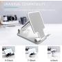 Cell Phone Stand,Fully Foldable Portable Phone Holder for Desk, Height Angle Adjustable iPad iPhone Cell Phone Stand Stamd,Cradle,Dock, Compatible with All Smartphone/iPad/Kindle/Tablet