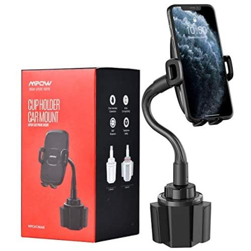 Mpow Cup Holder Phone Mount, Upgraded Cup Phone Holder for Car, Expandable Base Cup Phone Holder, Flexible Gooseneck Cell Phone Cup Holder Compatible with iPhone 11 Pro MAX/XS MAX/XR/X/8/7/6 Plus etc