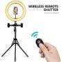 Ring Light with Mirror, Summifit 14“ Circle LED Light, Bluetooth Halo Lighting with 2 Tripod Stand, 3 Phone Holder for YouTube, TikTok, Live Streaming, Makeup, Selfie, iPhone Android