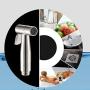 Sunxenze Stainless Steel Handheld Bidet Sprayer for Toilet, Spray Attachment with Hose for Feminine Wash, Baby Diaper Cloth Washer, Bidets Faucet Cleaner and Shower Sprayer for Pet