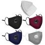 4PCS With 8Filters Reusable Dustproof Bandana Cotton,Scarf Face Cotton Neck Gaiter,Multi-Purpose