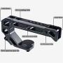 UURig R008 Camera/DSLR Top Handle ARRI Hole Connection Grip for Sony A6400 6300 Camera Cage Metal Low Angle Shots 4 Cold Shoe Mount Microphone 15MM NATO Rail Rod Clamp Tube Hole, Video Film Making