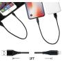 3Pack 1ft Short Charging Cable CABEPOW Close 7 inch Charger Cable/Data Sync 1 Foot Fast USB Charging Cord Compatible withX Case/8/8 Plus/7/7 Plus/6/6s /5s/5(Black)