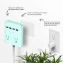 Multi Plug Outlet Extender & Splitter: iHome PowerReach 6ft Extension Cord with 2 Outlets & 4 USB Ports for Multiple Smartphone Charging - Desktop/Magnetic Wall Mounting Charger