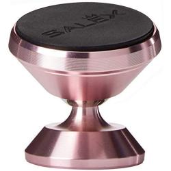 SALEX Cute Magnetic Mount for Car Dashboard and Windshield. 360 Degree Rotation Cell Phone Holder. Universal Swivel Kit for Women. Compatible with Devices up to 7 Inches [Rose Gold/Pink]
