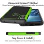 Dahkoiz Case for Motorola Moto E 2020 Case, Sturdy Durable Armor Defender Cover Dual Layer Hybrid Protective Phone Case for Motorola Moto E 2020, Green