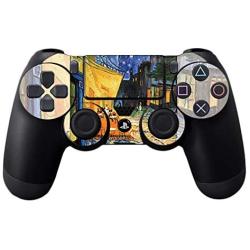 MightySkins Skin Compatible with Sony PS4 Controller - Cafe Terrace at Night | Protective, Durable, and Unique Vinyl Decal wrap Cover | Easy to Apply, Remove, and Change Styles | Made in The USA