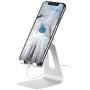 Adjustable Cell Phone Stand - ToBeoneer Phone Stand [Update Version] Multi Angle Dock Holder for All Mobile Phones, Desktop Office Home Accessories Desk - Silver