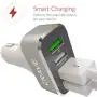 Crave CarHub 54W 4 Port USB Car Charger, Qualcomm Quick Charge 3.0 - White
