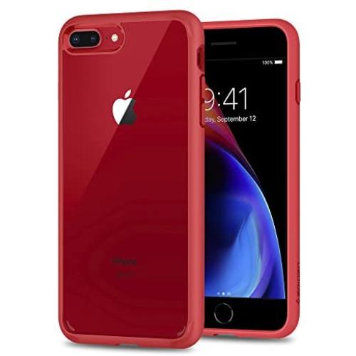 Spigen Ultra Hybrid [2nd Generation] Designed for Apple iPhone 8 Plus Case (2017) / Designed for iPhone 7 Plus Case (2016) - Red