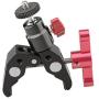 CAMVATE Super Clamp Articulated Mini Ball Head Mount with1/4-20 Screw for DSLR Camera DIY Accessories(Red)