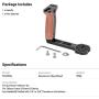 SMALLRIG Universal Wooden Left Side Handle for DJI Ronin S/Ronin SC/Zhiyun Crane 2 / Crane V2 Series Gimbal Stabilizer w/Cold Shoe, 3/8 Locating Holes for ARRI Standard - 2222