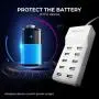 USB Wall Charger Desktop Charging Station with Rapid Charging Auto Detect Technology Safety Guaranteed 10-Port Family-Sized Smart USB Ports for Multiple Devices Smart Phone Tablet Laptop Computer USB Wall Charger Desktop Charging Station with Rapid Charging Auto Detect Technology Safety Guaranteed 10-Port Family-Sized Smart USB Ports for Multiple Devices Smart Phone Tablet Laptop Computer
