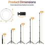 Miracase 8" Ring Light with Stand, 14 Colors RGB LED Ring Light with Tripod Stand and Phone Holder & 10 Brightness Level & Camera Remote Shutter for Makeup,YouTube,Video,Photography
