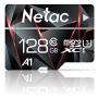 128GB Micro SD Card, Netac Memory Card MicroSD High Speed Transfer A1 C10 U3 MicroSDXC TF Card for Cemera/Phone/Nintendo-Switch/Galaxy/Drone/Dash Cam/GOPRO/Tablet/PC/Computer with Adapter