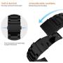 Fullmosa Compatible Apple Watch Band 42mm 44mm 38mm 40mm, Stainless Steel Metal for Apple Watch Series 5 4 3 2 1 Bands, 42mm 44mm Black