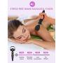 Rechargeable Personal Wand Massager, ATMOKO Upgraded Powerful Wand Massager with Memory 25 Modes 5 Speeds, Travel Pouch Included, Quiet Waterproof & Handheld for Neck Back Stress Relief, Black
