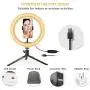 10" Selfie Ring Light with Tripod Stand, LED Ring Light with Cell Phone Holder 3 Light Modes & 10 Brightness Level for YouTube Video Live Stream Makeup Photography 10" Selfie Ring Light with Tripod Stand, LED Ring Light with Cell Phone Holder 3 Light Modes & 10 Brightness Level for YouTube Video Live Stream Makeup Photography