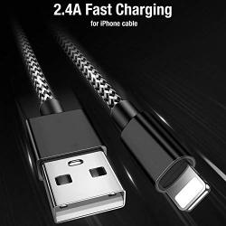 iPhone Charger, Xilsn MFi Certified Lightning Cable [5Pack-3/3/6/6/10FT] Nylon Braided Charging Cord Syncing Data USB Cable Compatible with iPhone 11 Pro Max XS XR X 8 7 6S 6 Plus SE 5S 5C 5 iPad