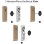 Mount Metal Plate 10 Pack for Magnetic Cell Phone Car Cradle-Less Mounts with 3M Adhesive,Stylish Universal Disc Replacement Sticker for Magnet iPhone Holder Mini Tablet GPS Stand 6 Round 4 Rectangle