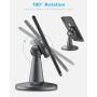 Magnetic Phone Stand Desk, enGMOLPHY Desktop Cell Phone Holder, Compatible with All Android Smartphones, iPhone 11 Xs XR 8 X 7 6 6s Plus, Kindle, Desk Accessories for Home and Office(Gray)