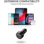 Fast Car Charger, AUKEY 36W Dual Port Quick Charge 3.0 USB Cell Phone Car Adapter for iPhone 11 Pro Max, Samsung Note10+ / S10, Google Pixel 4 XL, iPad, AirPods Pro, and More