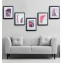 CAVEPOP 8x10 Black Picture Frame with Mat Set of 5, Made to Display 8x10” Without Mat, 5x7 with Mat - Large Wall Hanging Photo Frames, Collage Picture Frame Sets