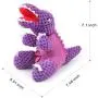 Idepet Dog Squeaky Toys, Plush Dog Toys Food Dispensing Dinosaur Funny Toys Non-Toxic Boredom Play Chew Pet Toy