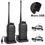 Radioddity GA-2S Long Range Walkie Talkies for Adults UHF Two Way Radio Rechargeable with Micro USB Charging + USB Desktop Charger + Air Acoustic Earpiece with Mic, 2 Pack Radioddity GA-2S Long Range Walkie Talkies for Adults UHF Two Way Radio Rechargeable with Micro USB Charging + USB Desktop Charger + Air Acoustic Earpiece with Mic, 2 Pack