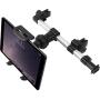 Macally Car Headrest Mount Holder for Apple iPad Pro / Air / Mini, Tablets, Nintendo Switch, iPhone, & Smartphones 4.5" to 10" Wide with Dual Adjustable Positions and 360° Rotation (HRMOUNTPRO),Silver